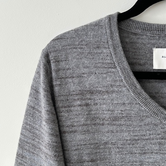 Billy Reid 100% Wool Gray V-Neck Sweater - Picture 4 of 16